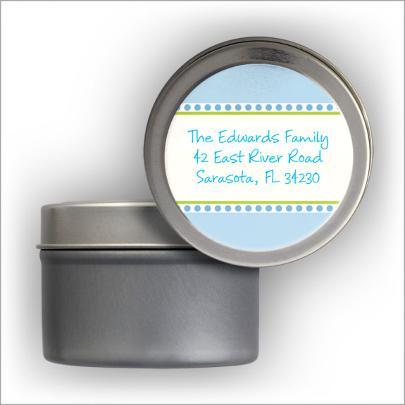 Blue Ribbon Labels Tin