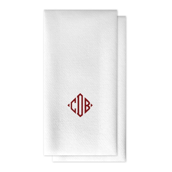 Premium Linen-Like Guest Towels with Monogram