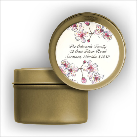 Spring Cherry Labels Tin
