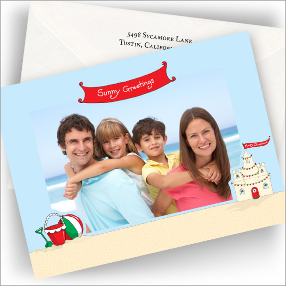 Sunny Greetings Beach Scene Photo Cards