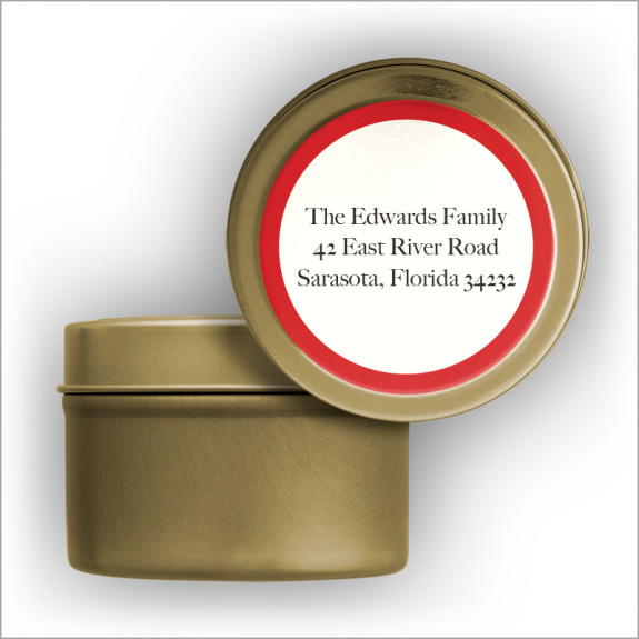 Evergreen Placesetting Labels Tin