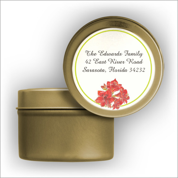 Amaryllis Labels Tin