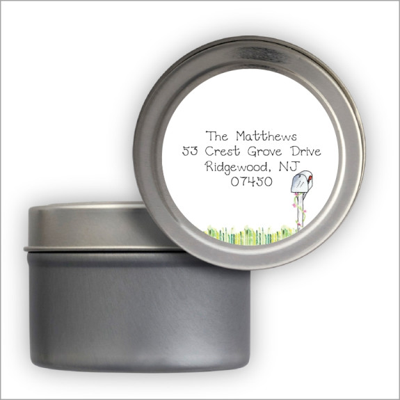 Mailboxes Return Address Labels Tin