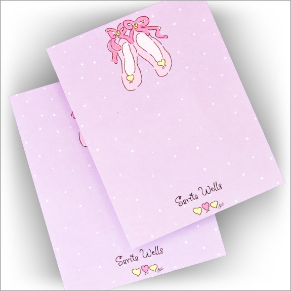 Ballet Slipper Correspondence Cards