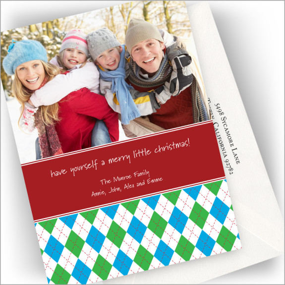 Blue and Green Harlequin Photocards