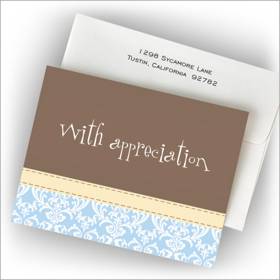 Boy Lavish Fold Note - Thank You