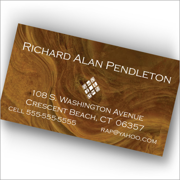 Brown Marble Calling Cards