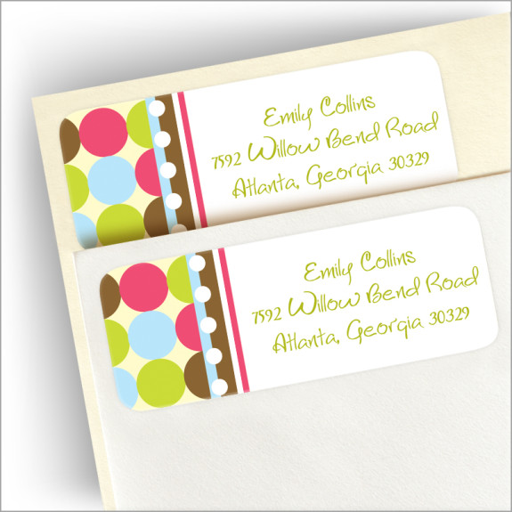 Cheery Dots Return Address Labels