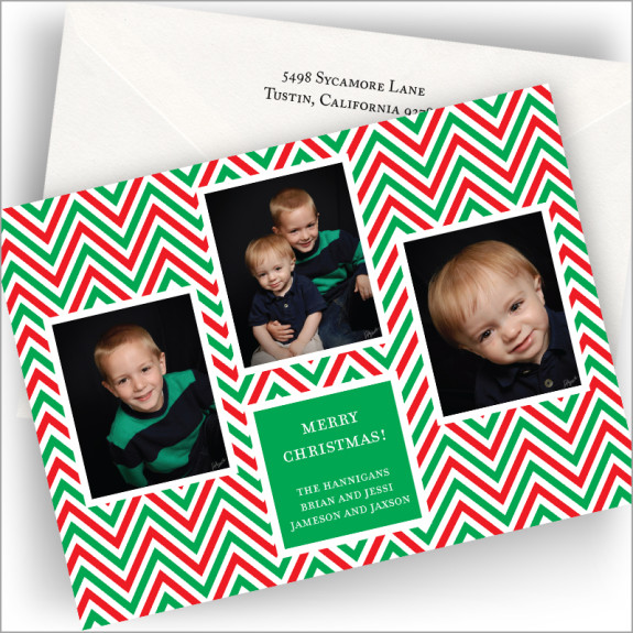 Chevron Photo Christmas Card