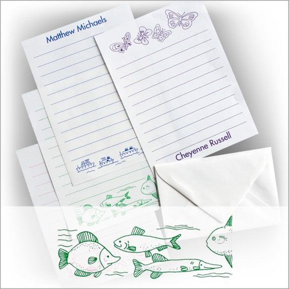 Children's Stationery - Green Fish