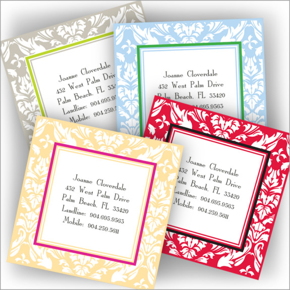 Damask Calling Cards