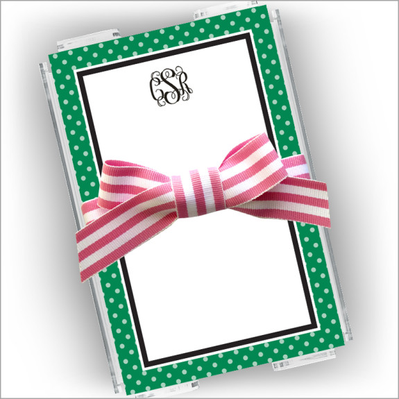 DYO Bow Memos - Green - Monogram