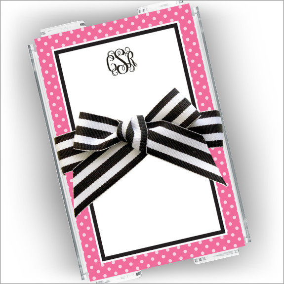 DYO Bow Memos - Pink - Monogram