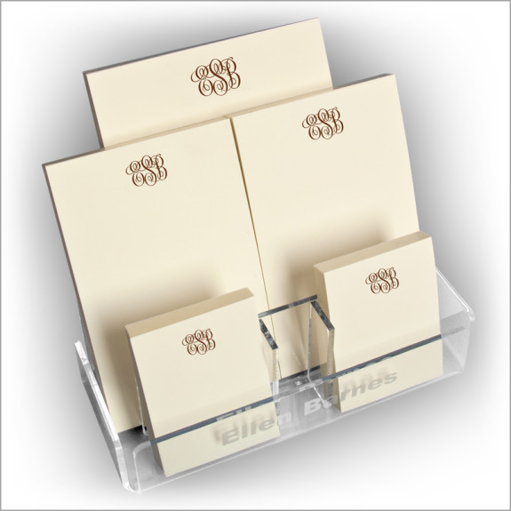 DYO Memo Pad Set and Holder - Monogram