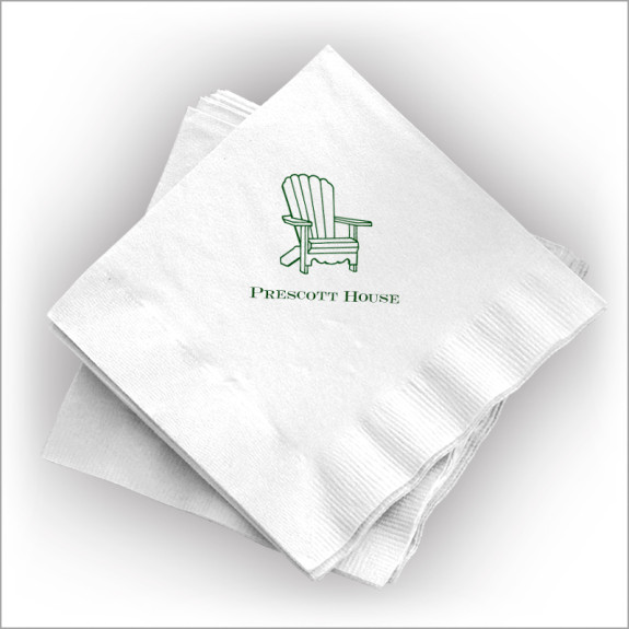 DYO White Luncheon Napkin - with Design