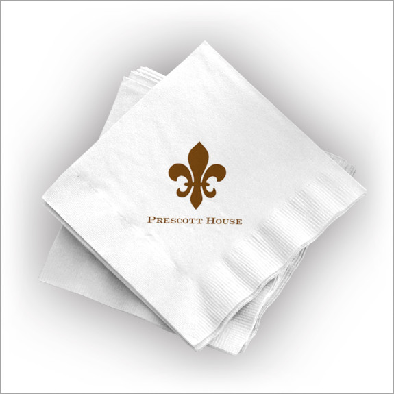 DYO White Napkin - with Design
