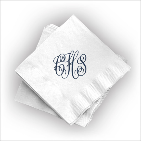 DYO White Napkin - with Monogram