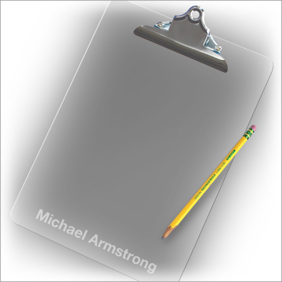 Etched Acrylic Clipboard