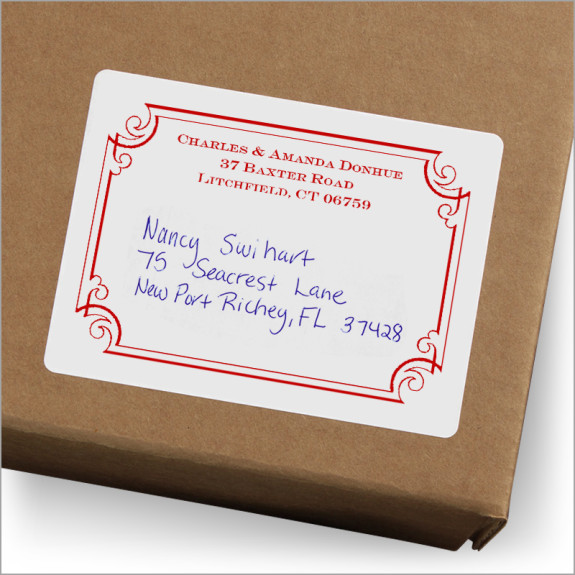 Filigree Frame Stick 'n Ship Labels