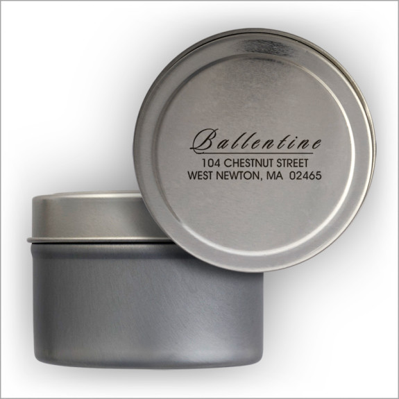 Have It Your Way! Address Labels Tin - Script Name - Clear