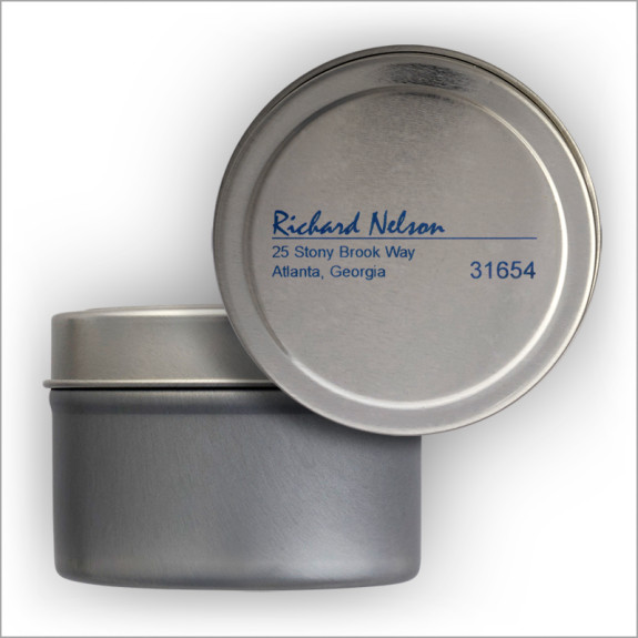 Italic Accent Labels Tin - Clear