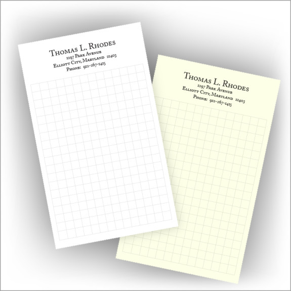 Leather Note Holder - Refill - with Address