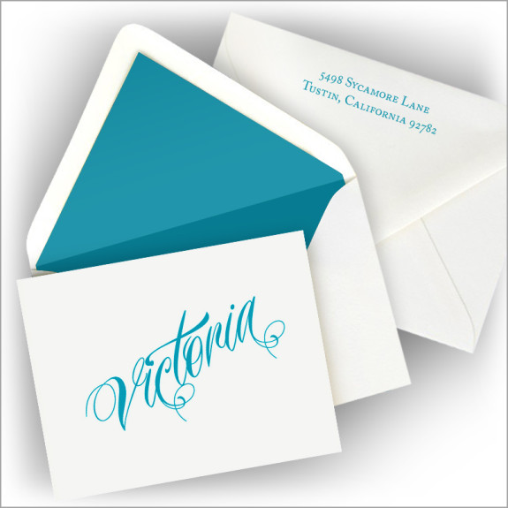 Letterpress Note with 100% Cotton Paper - with Name