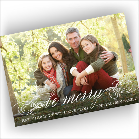 Merry Swirls Holiday Photocard