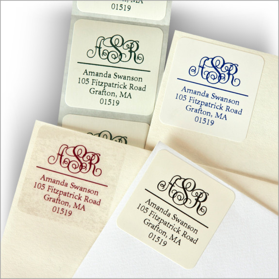 Monogrammed Address Labels