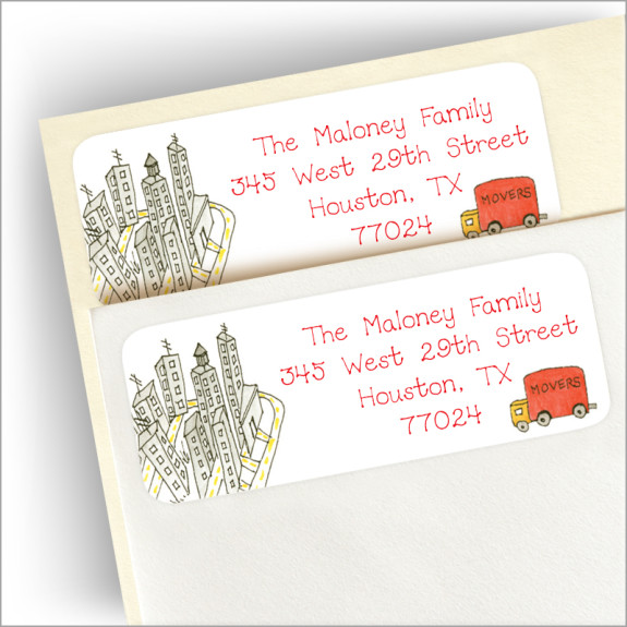 Movin' To the City Return Address Label