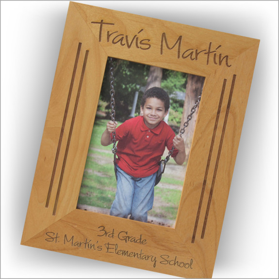 Natural Wood Frame - Style 7, Vertical