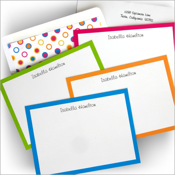 Neon Correspondence Card Set