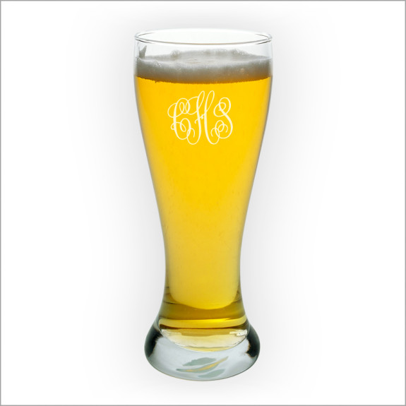 Pilsner Glasses - with Monogram