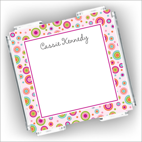 Pink Circles Small Memo Set