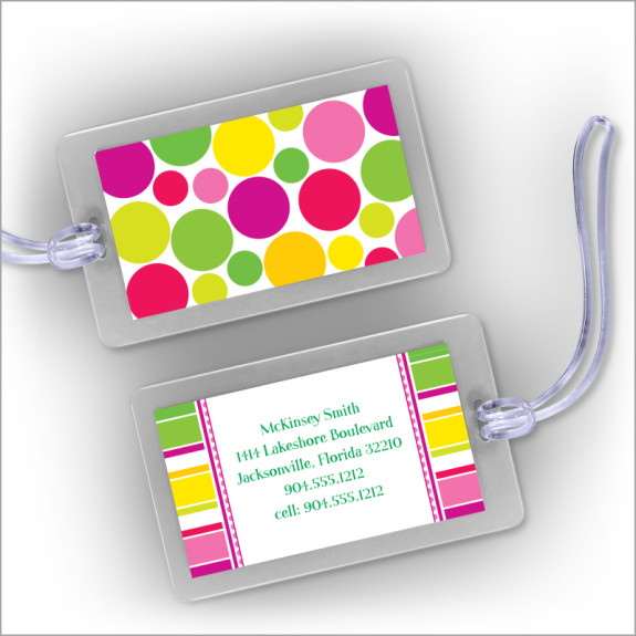 Poppy Polka Dots Luggage Tags