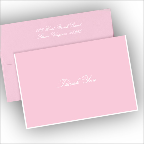 Precious Pastel Hand Bordered Notes - Thank You