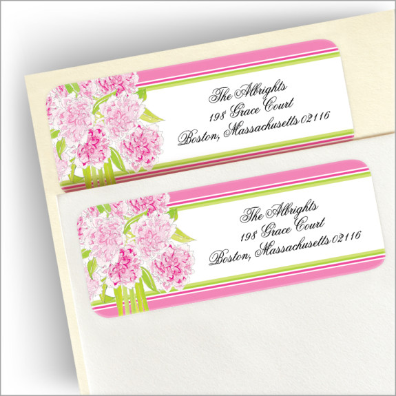 Pretty Peonies Address Labels