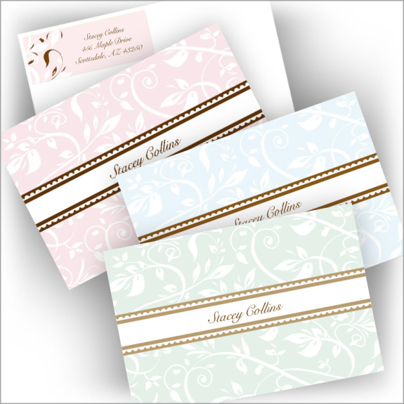 Pretty Vines Note and Label Set - Name Note