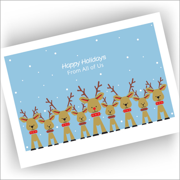 Reindeer Family Christmas Cards