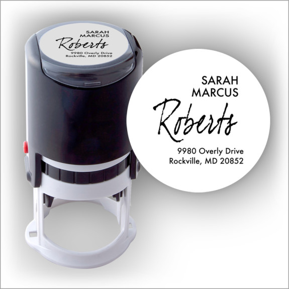 Calligraphy Name Round Stamper