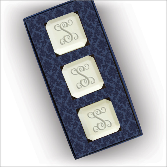 Scented Personalized Soap Trio Set - Square Soaps