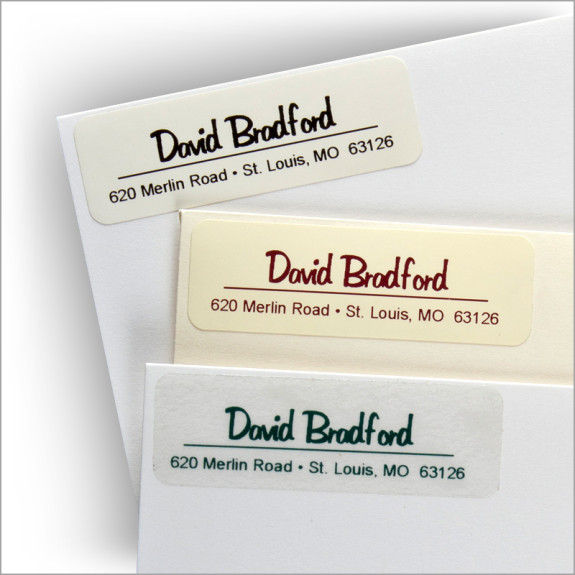 Script or Italic Address Labels