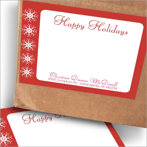 Snowflake Shipping Labels
