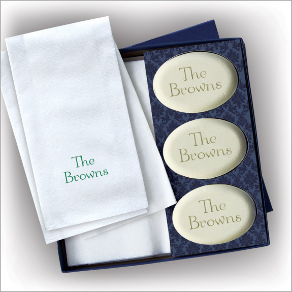 Soap and Guest Towel Set - Oval Soaps - Block Name