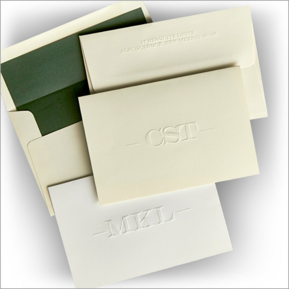 Stately Embossed Notes