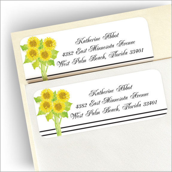 Sunflowers Address Labels