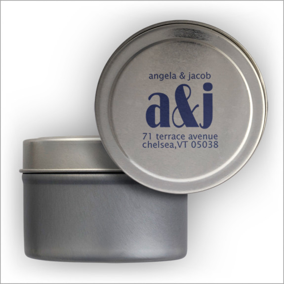 West Palm Labels Tin - Clear