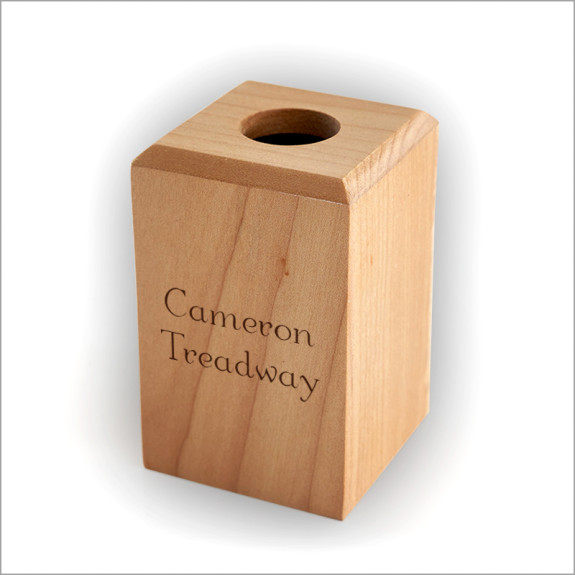 Wood Paper Clip Holder