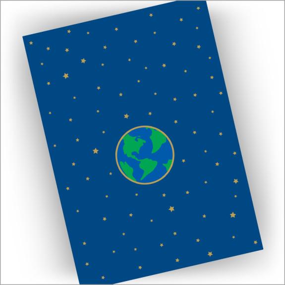 World and Stars Holiday Cards