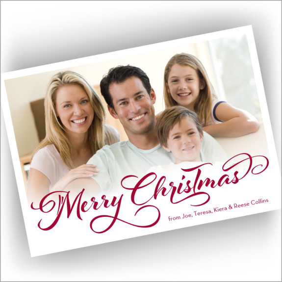 Xmas Calligraphy Holiday Photocard